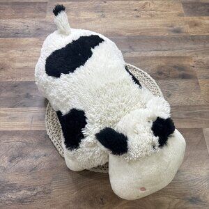 Pillow Pets Cow Foldable Plush Stuffed Animal 18” White Black